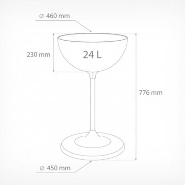 UNIBOWL Дисплей-чаша на стойке 24литра